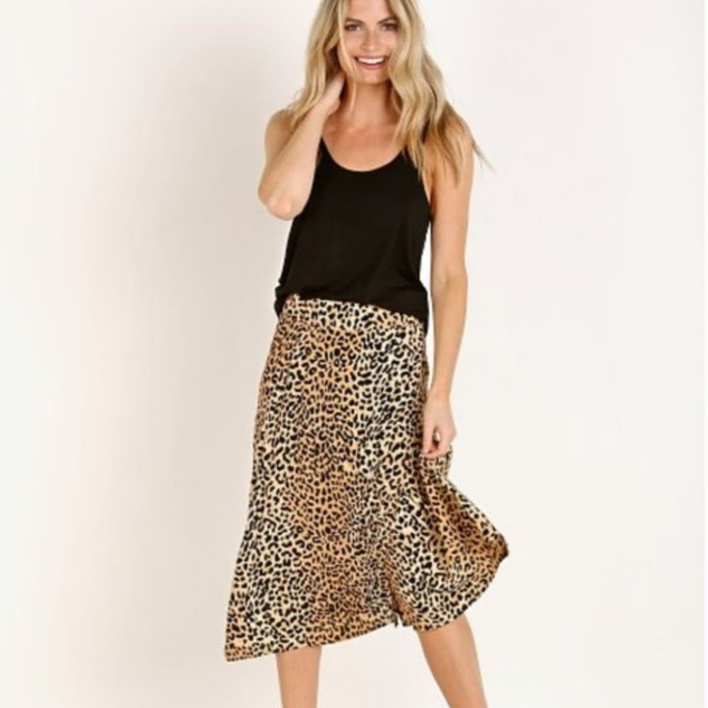 Faithfull The Brand - Valois Leopard Midi Skirt